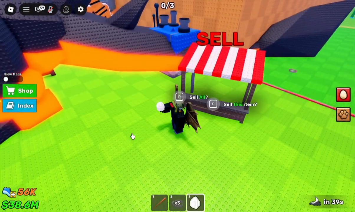 Held Lake Egg beside the E Sell this item and R Sell All prompts